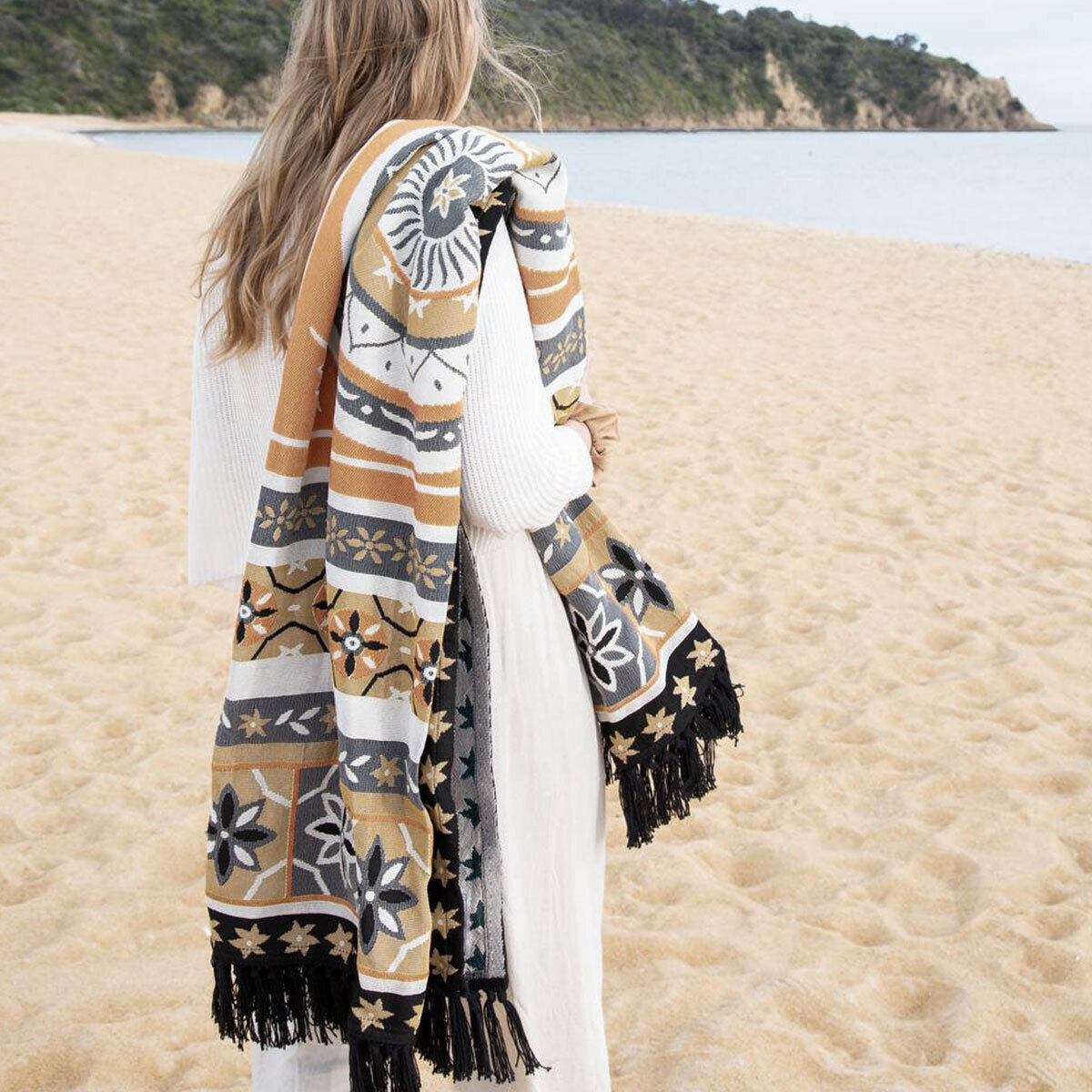 J Elliot Home Kasbah Luxury Fringe Throw 130 x 160cm Price
