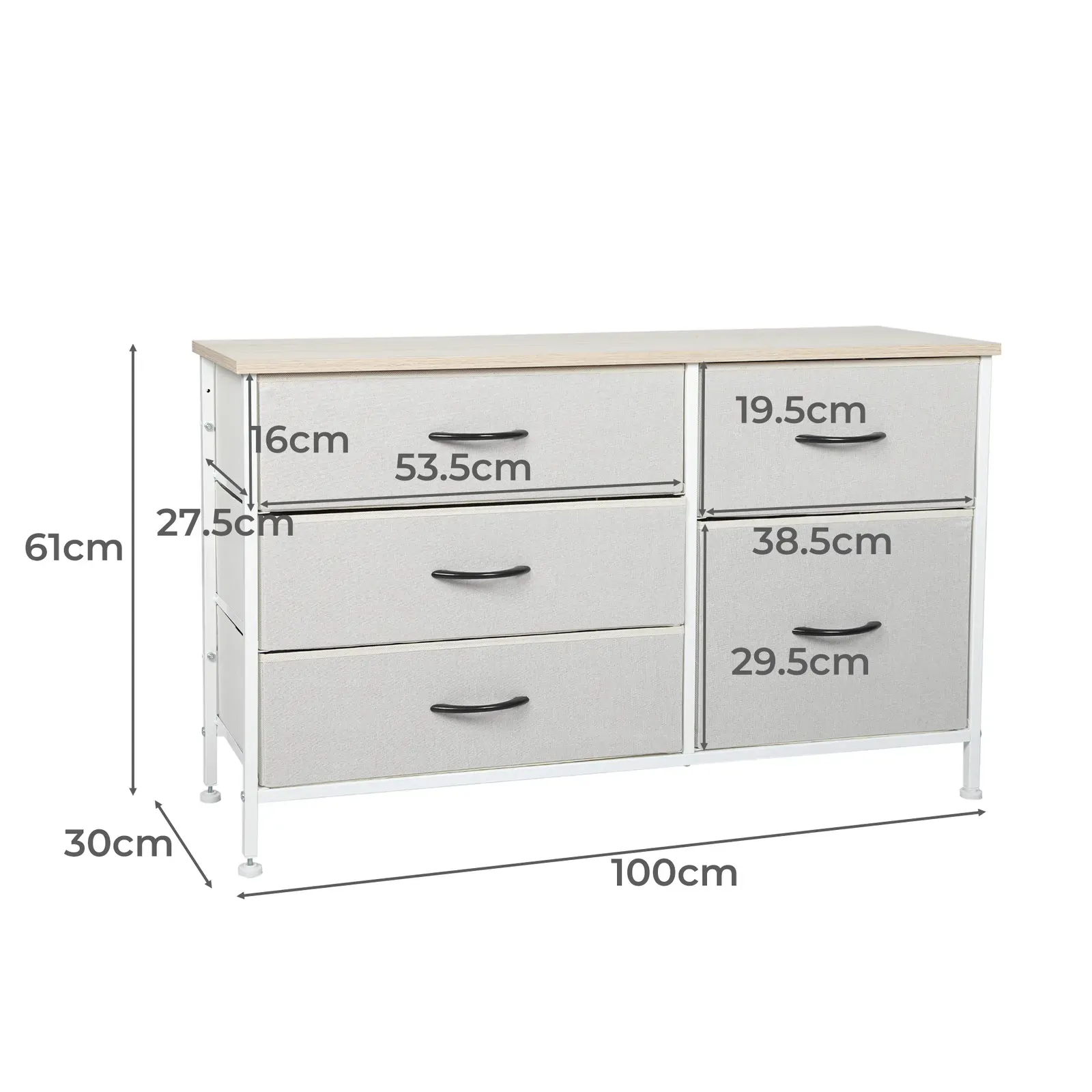 Storage Cabinet Tower Chest of Drawers Dresser Tallboy 5 Drawer Price