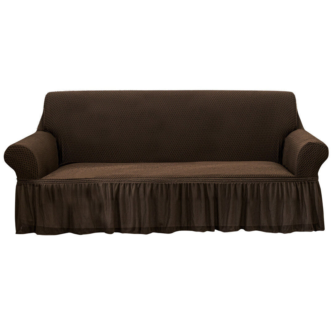 Sofa Cover with Ruffled Skirt Couch Protector High Stretch Lounge Slipcover Home Decor Price