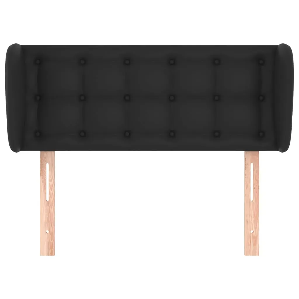 Headboard with Ears Black Faux Leather Price