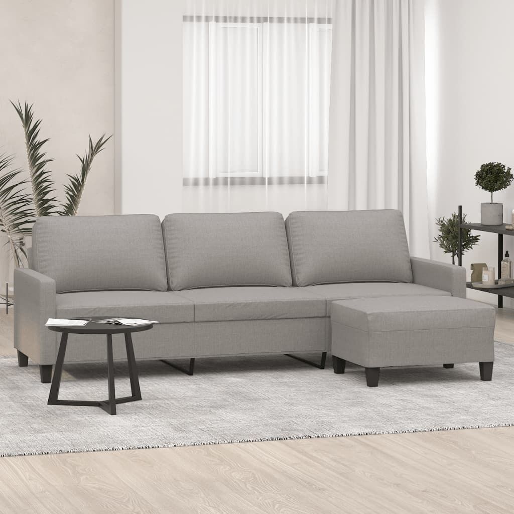Saginaw 3-Seater sofa with footstool Fabric Price