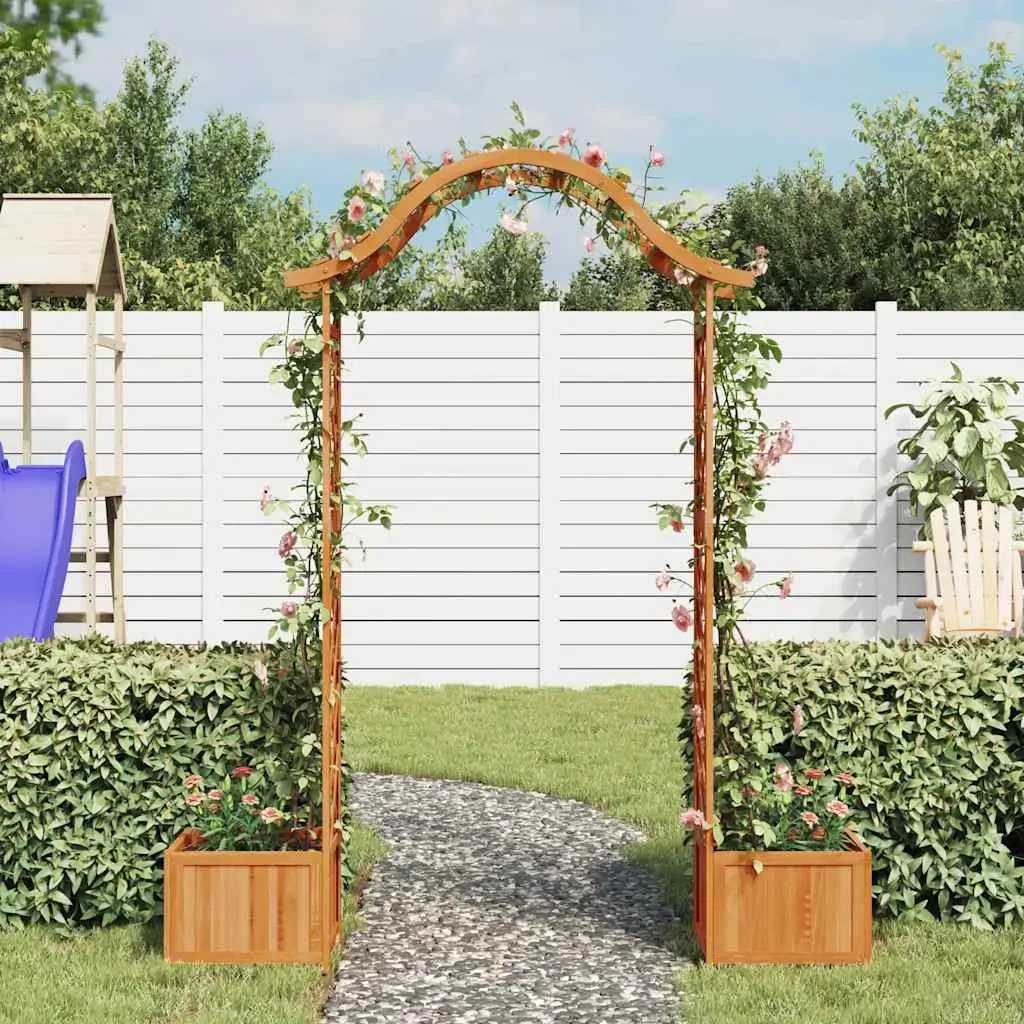 Garden Pergola with Planter Solid Firwood Price
