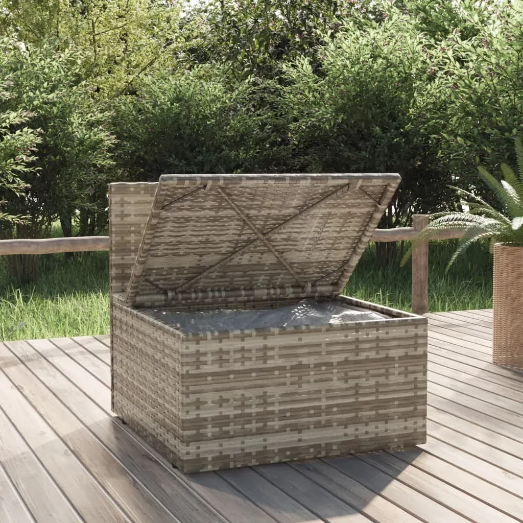 Garden Sofa with Cushion Grey 57x57x56 cm Poly Rattan Price
