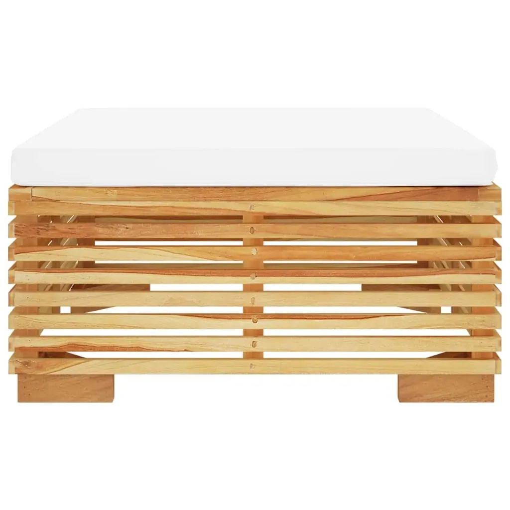 Garden Footrest with Cushion Solid Wood Teak Price