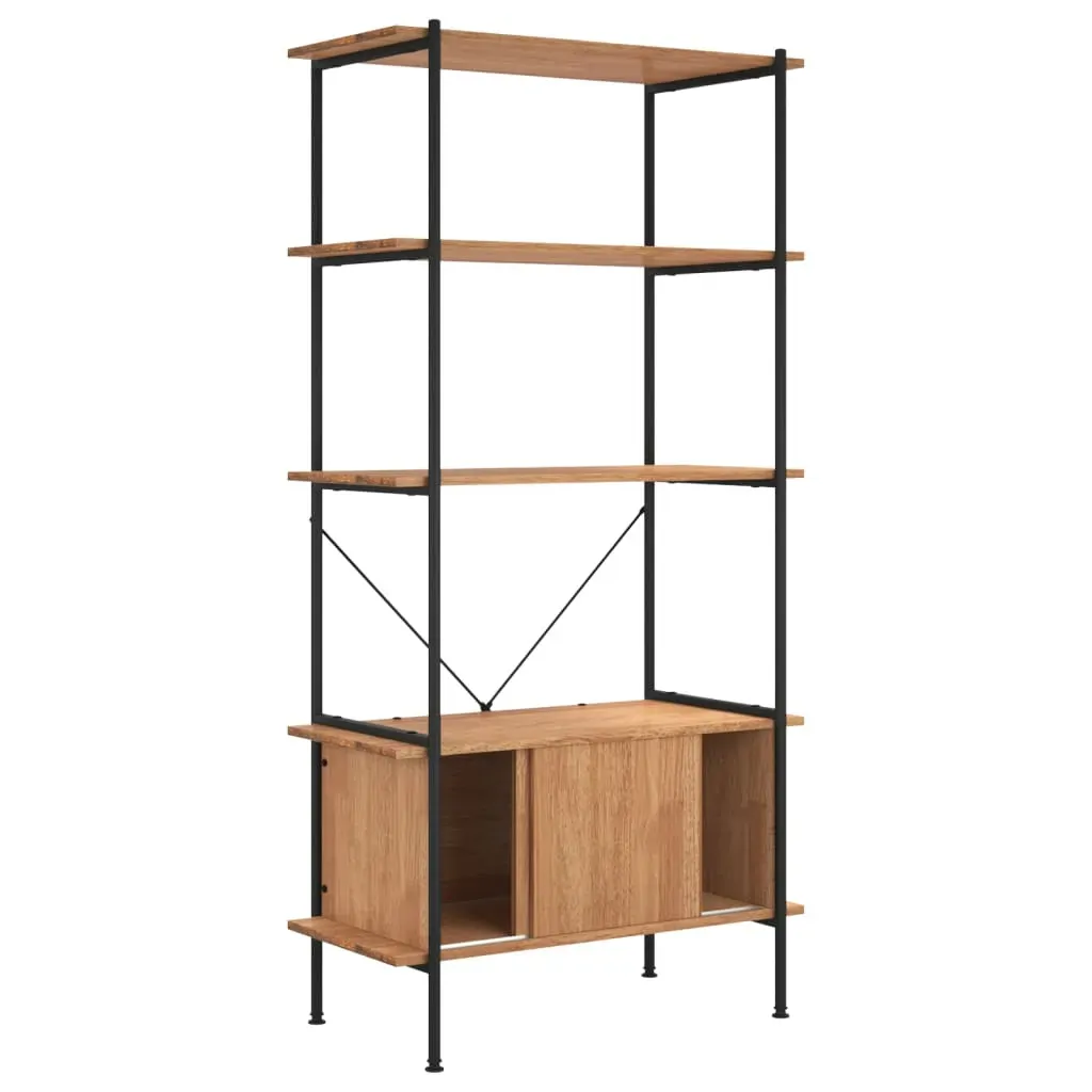 5-Tier Shelving Unit with Cabinet 80x40x163 cm Steel and Engineered Wood Price