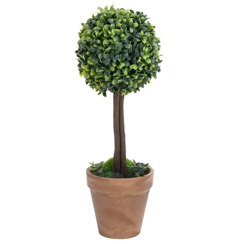 Artificial Boxwood Plants 2 pcs with Pots Ball Shaped Green Price