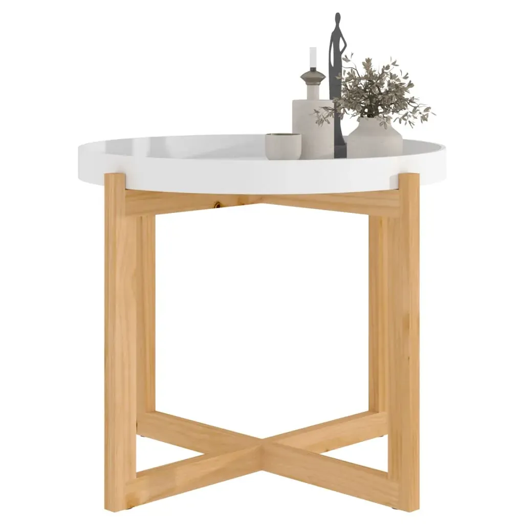 Coffee Table 53x53x43.5cm Engineered Wood&Solid Wood Pine Price
