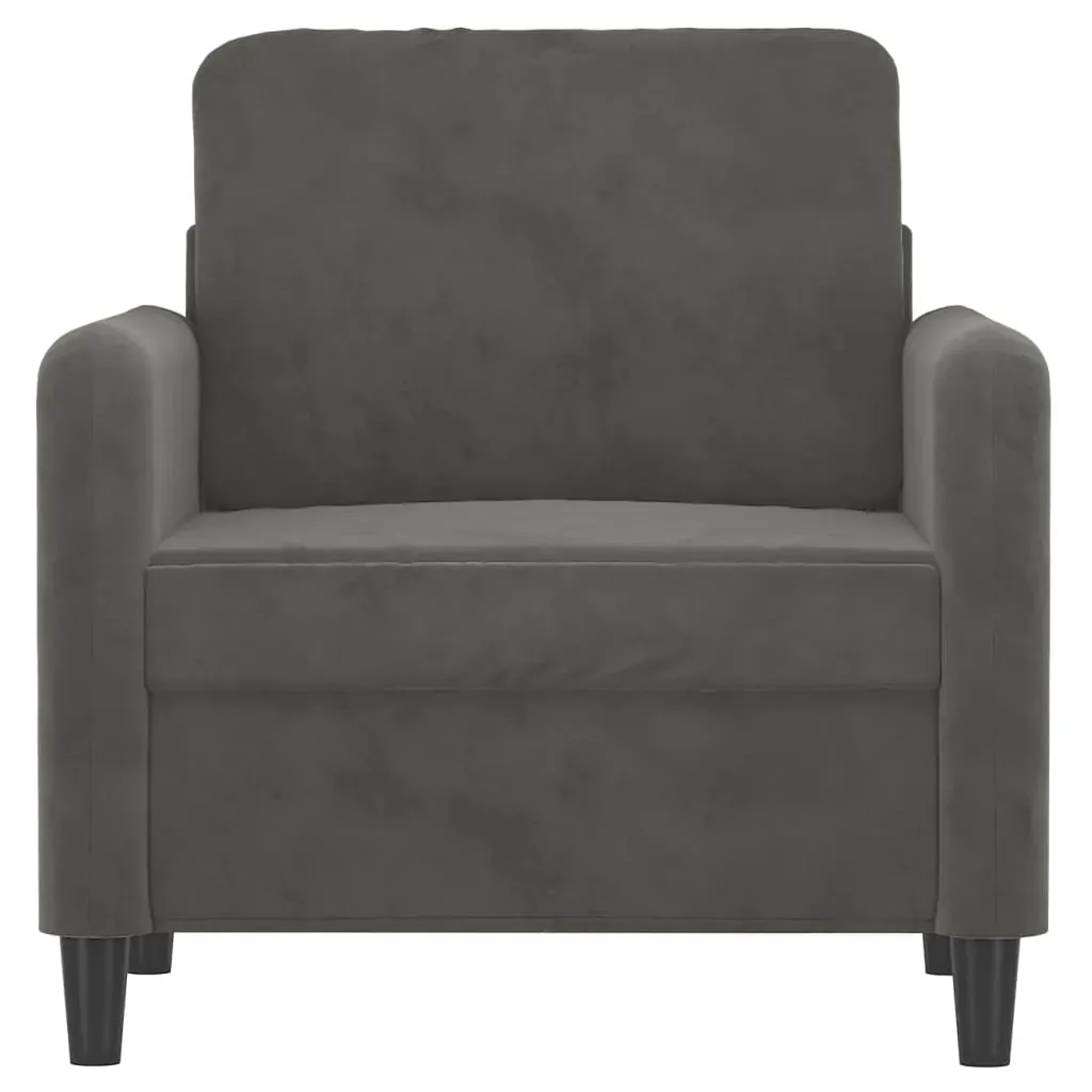 Heath Sofa Chair Dark Grey Velvet Price