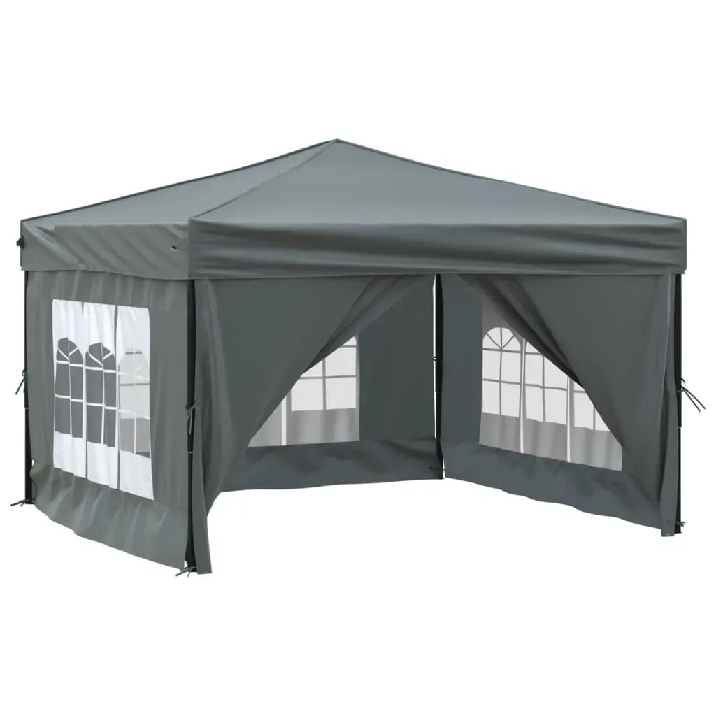 Folding Party Tent with Sidewalls Anthracite Price