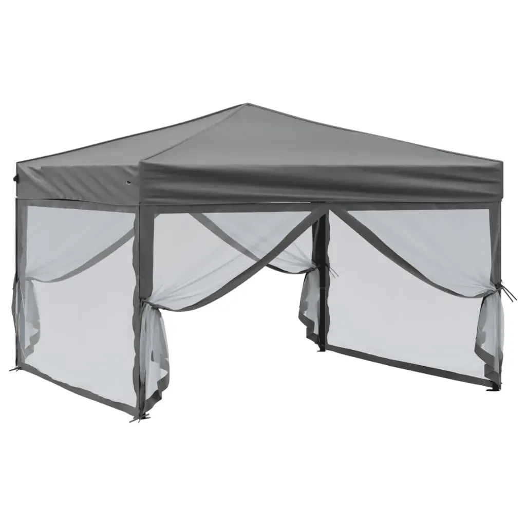 Folding Party Tent with Sidewalls Anthracite Price