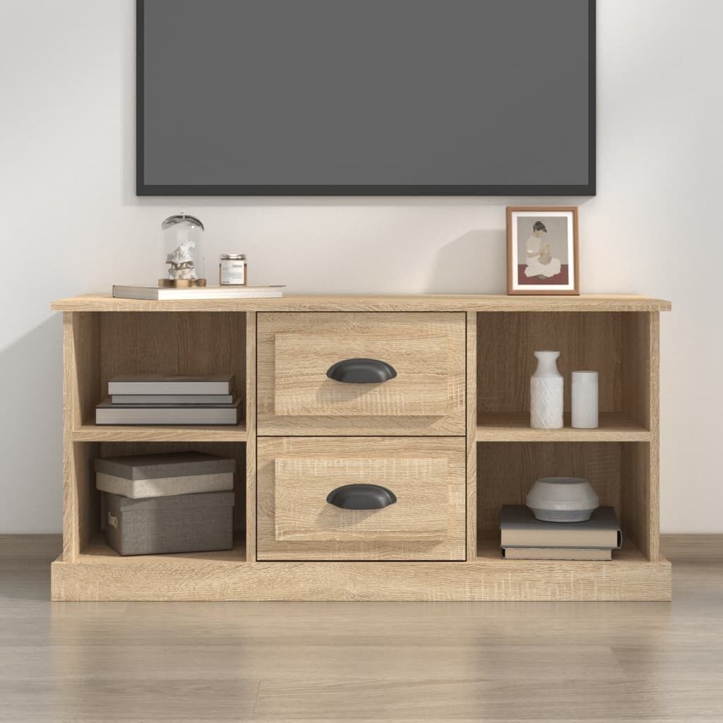 TV Cabinet White 99.5x35.5x48 cm Engineered Wood Price