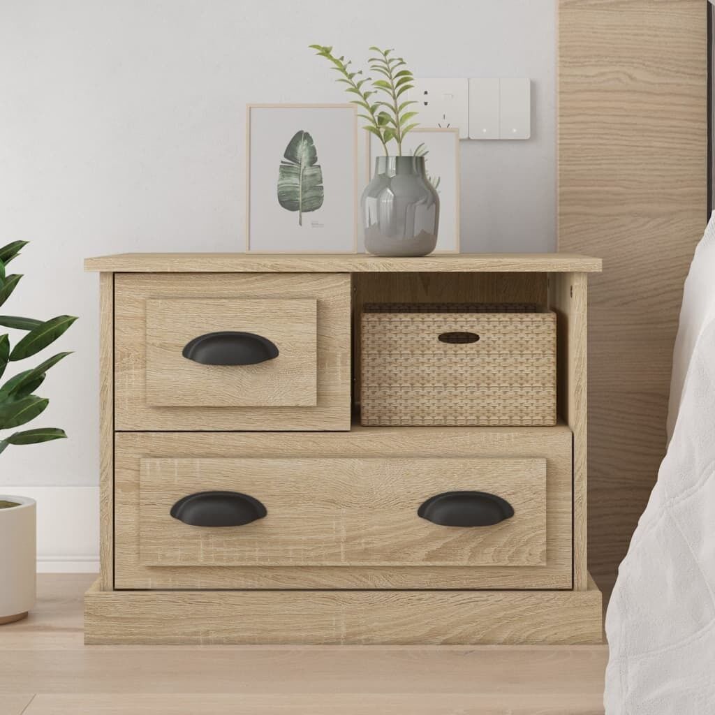 Bedside Cabinet Black 60x39x45 cm Price