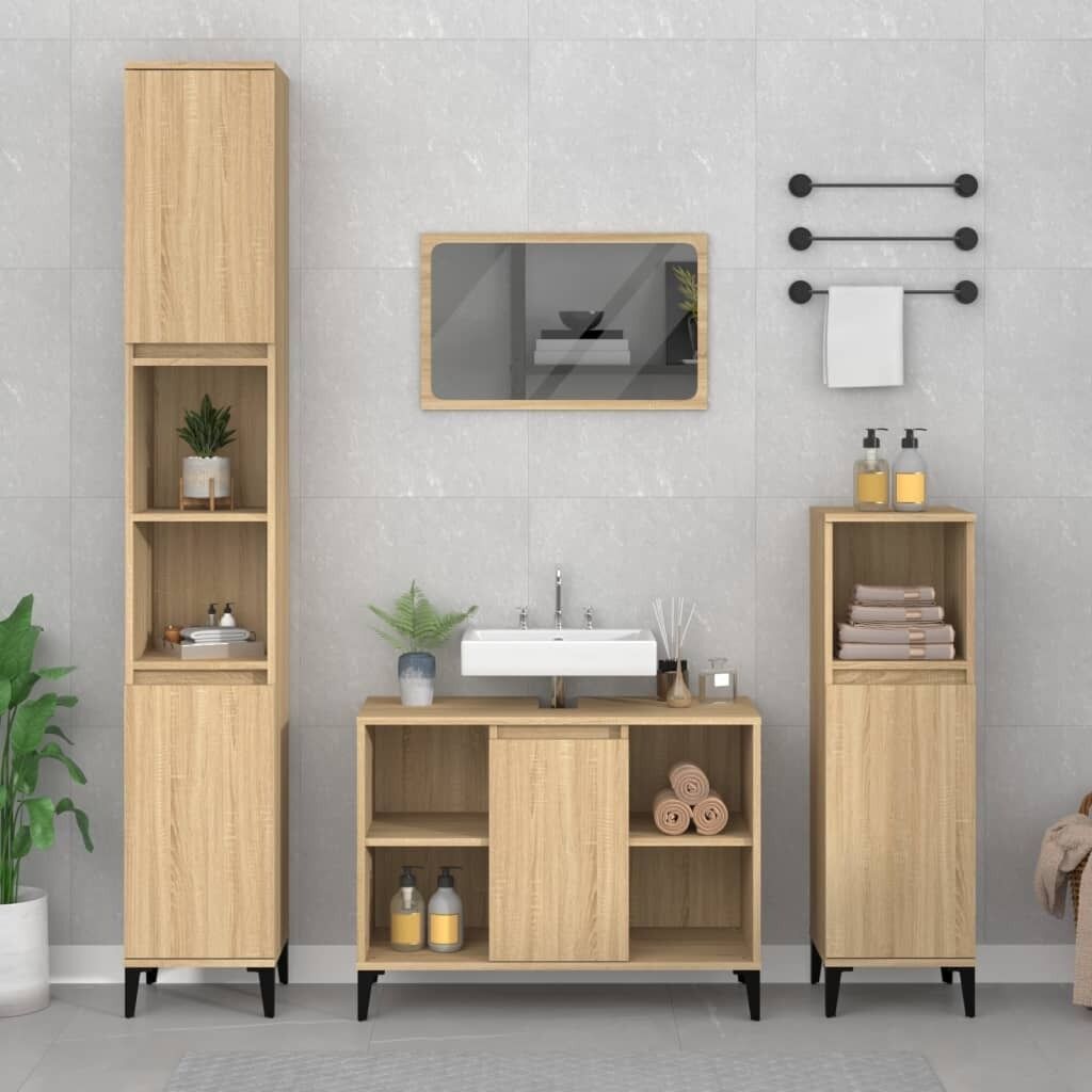 2 Piece Bathroom Furniture Set Engineered Wood Price