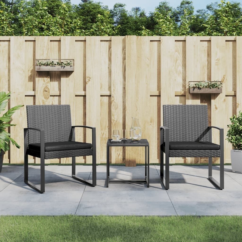 3 piece Garden Dining Set with Cushions PP Rattan Price