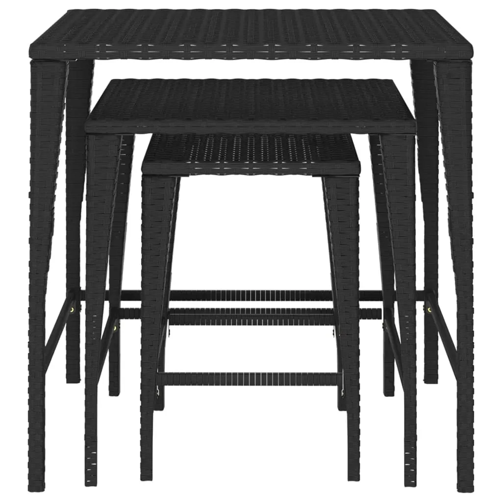 Nesting Tables 3 pcs Poly Rattan Price