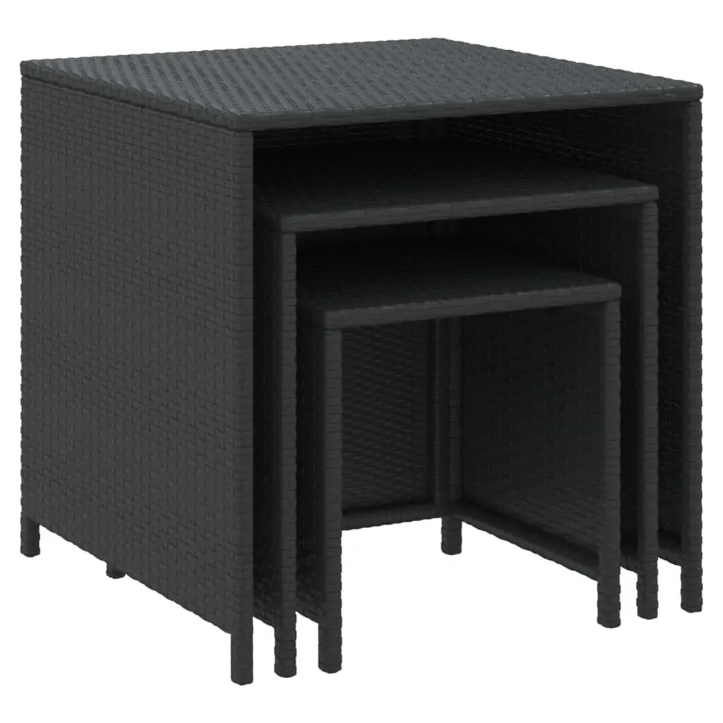 Nesting Tables 3 pcs Poly Rattan Price