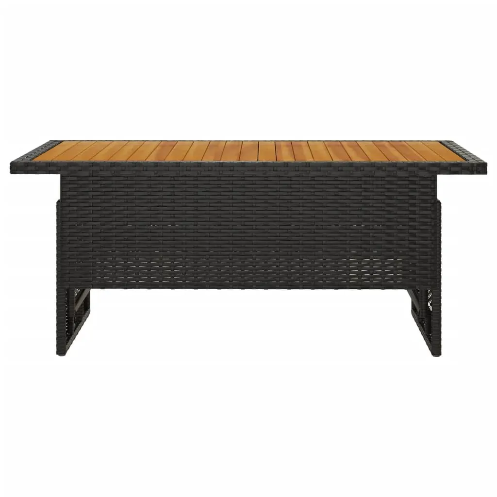 Garden Table 100x50x43/63 cm Solid Wood Acacia&Poly Rattan Price