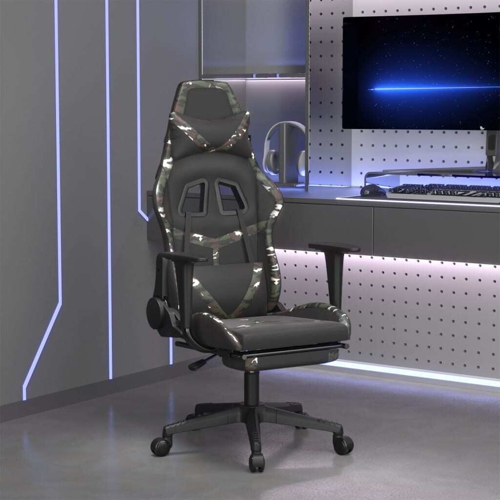 Massage Gaming Chair with Footrest Leather Price