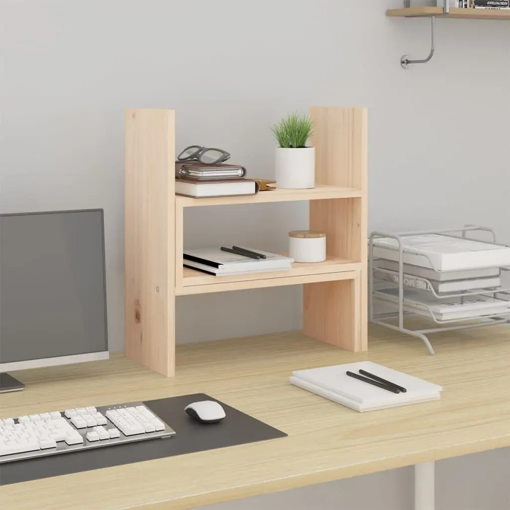 Monitor Stand (39-72)x17x43 cm Solid Pine Wood Price