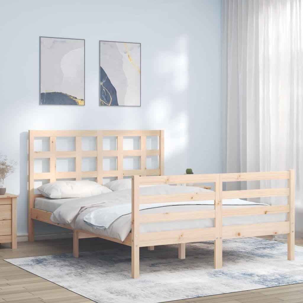 Bed Frame with Headboard Solid Wood Price