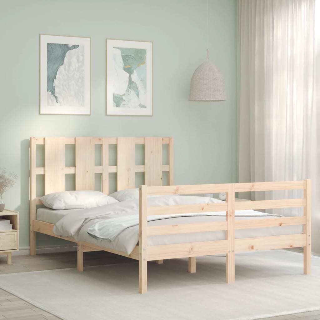 Bed Frame with Headboard Solid Wood Price