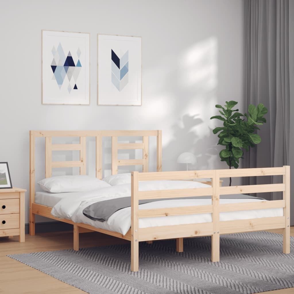 Bed Frame with Headboard Solid Wood Price