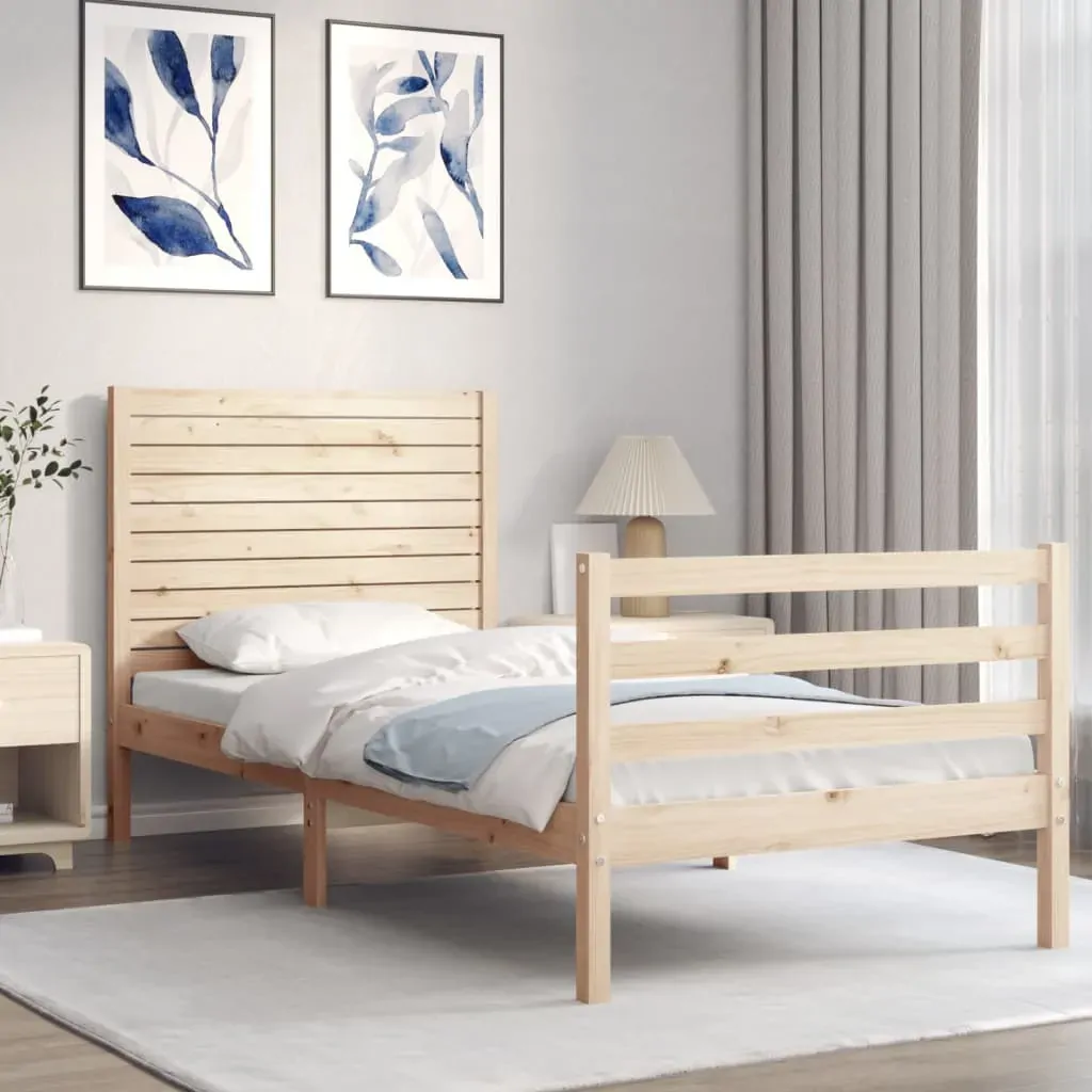 Bed Frame with Headboard Solid Wood Price