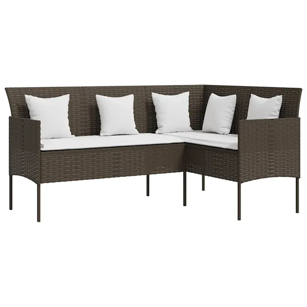 5 Piece L-shaped Couch Sofa Set with Cushions Poly Rattan Price