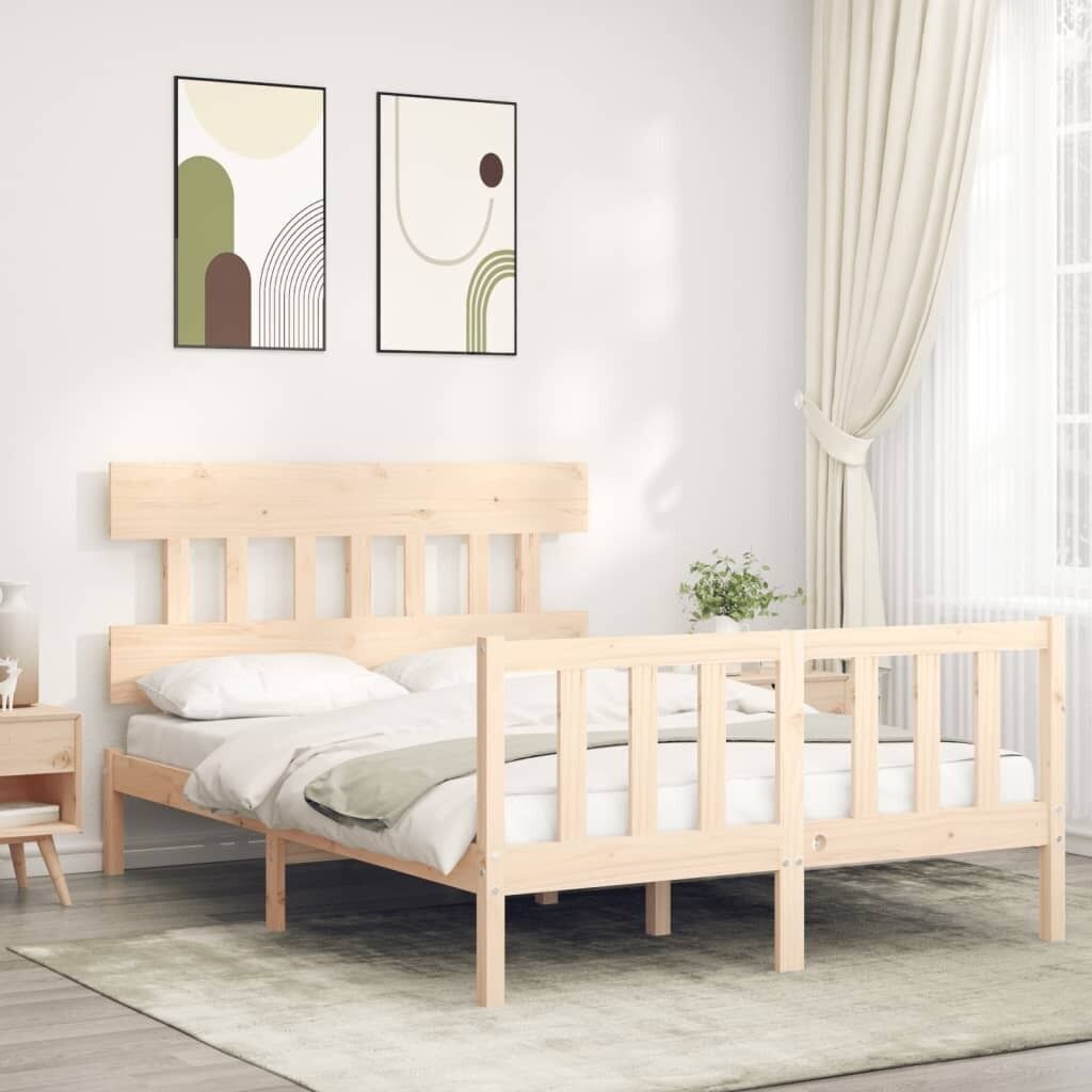 Bed Frame with Headboard Solid Wood Price