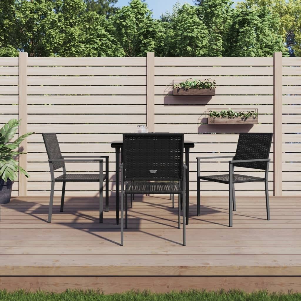 Garden Dining Set with Cushions Poly Rattan and Steel Price