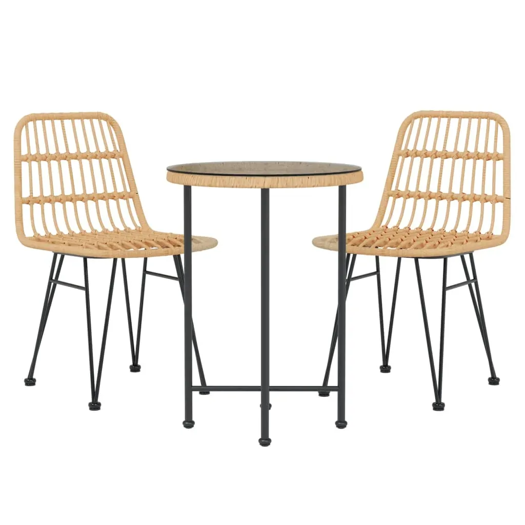 3 Piece Garden Dining Set Poly Rattan Price
