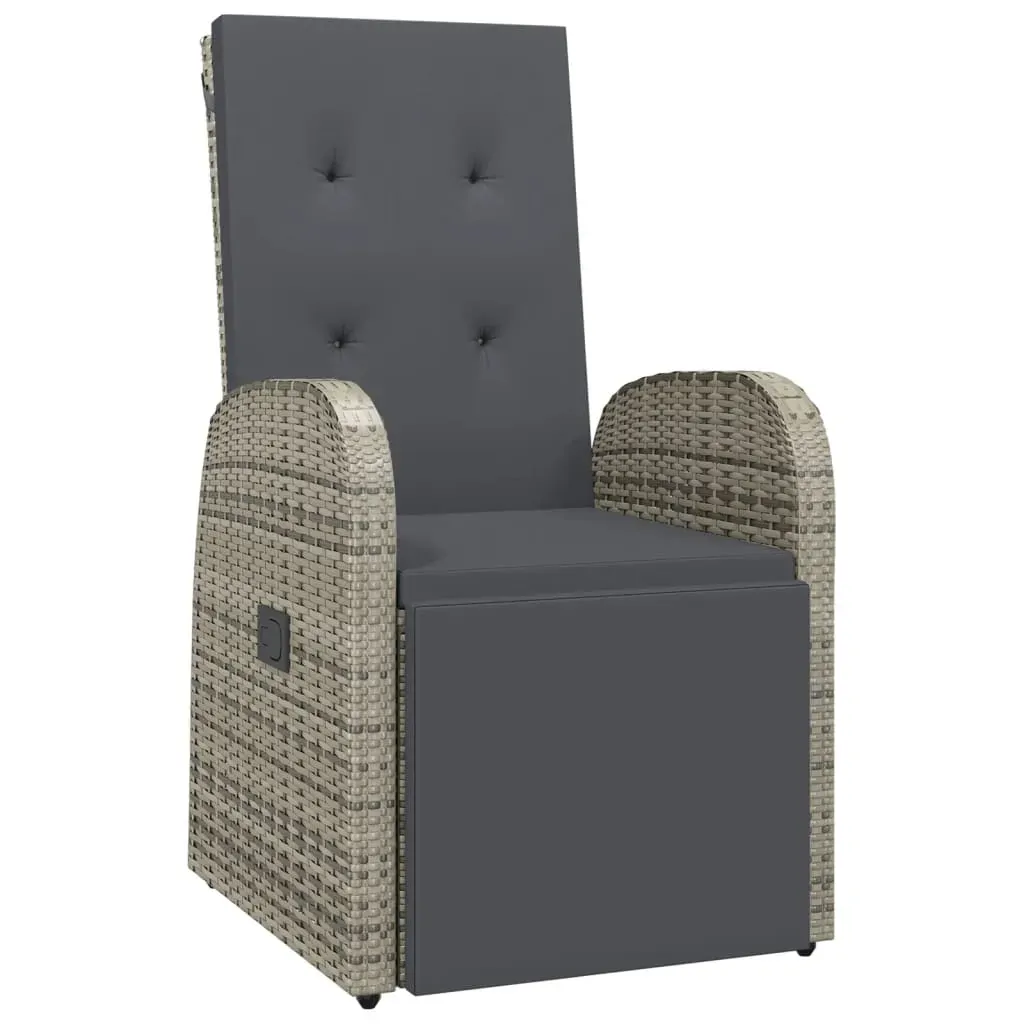 Reclining Garden Chairs with Cushions Poly Rattan Price