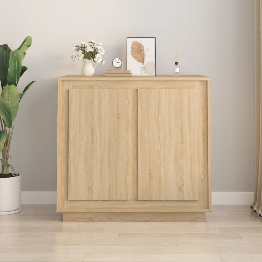 Sideboard White 80x34x75 cm Engineered Wood Price