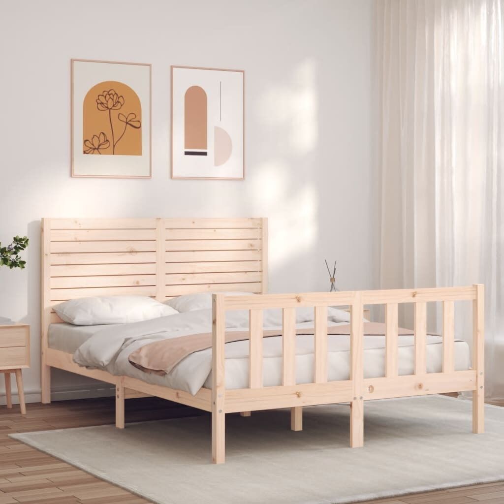 Bed Frame with Headboard Solid Wood Price