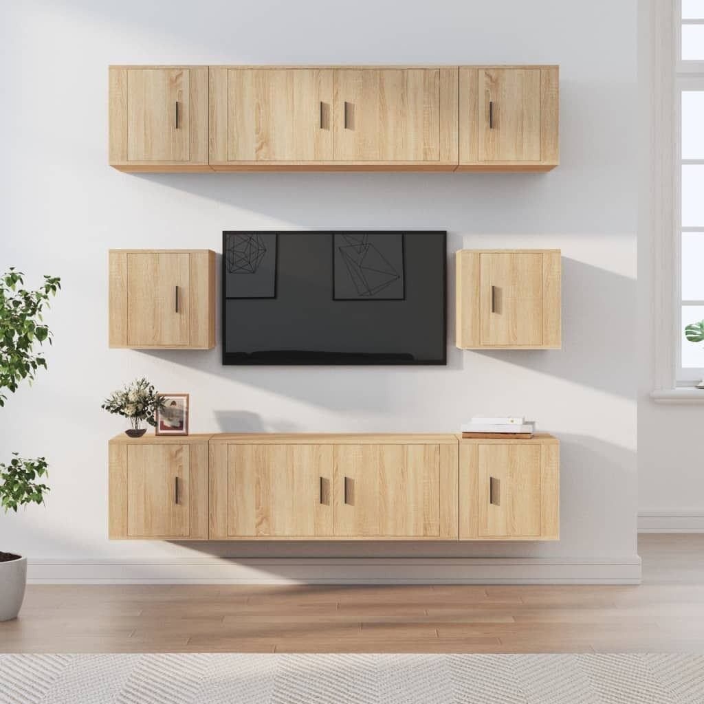 8 Piece TV Cabinet Set Engineered Wood Price