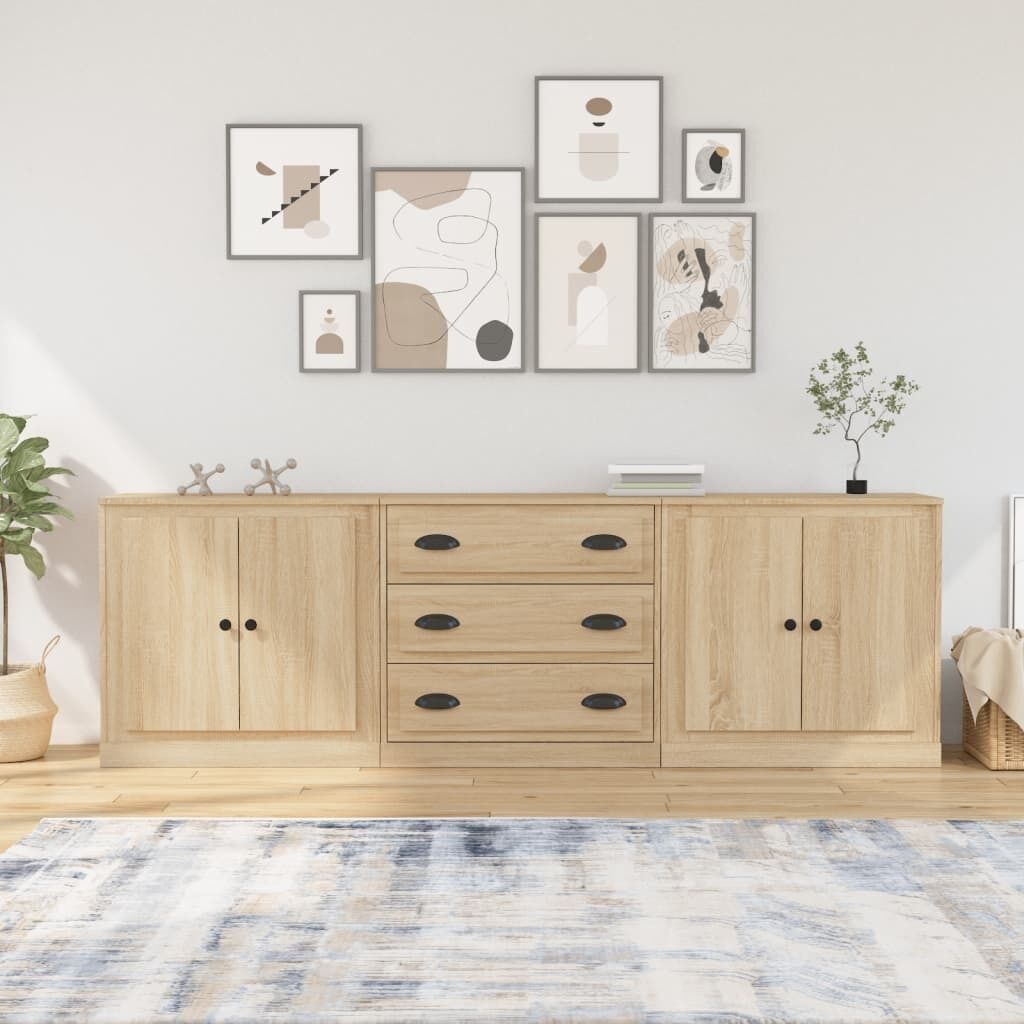 Sideboards 3 pcs Engineered Wood Price