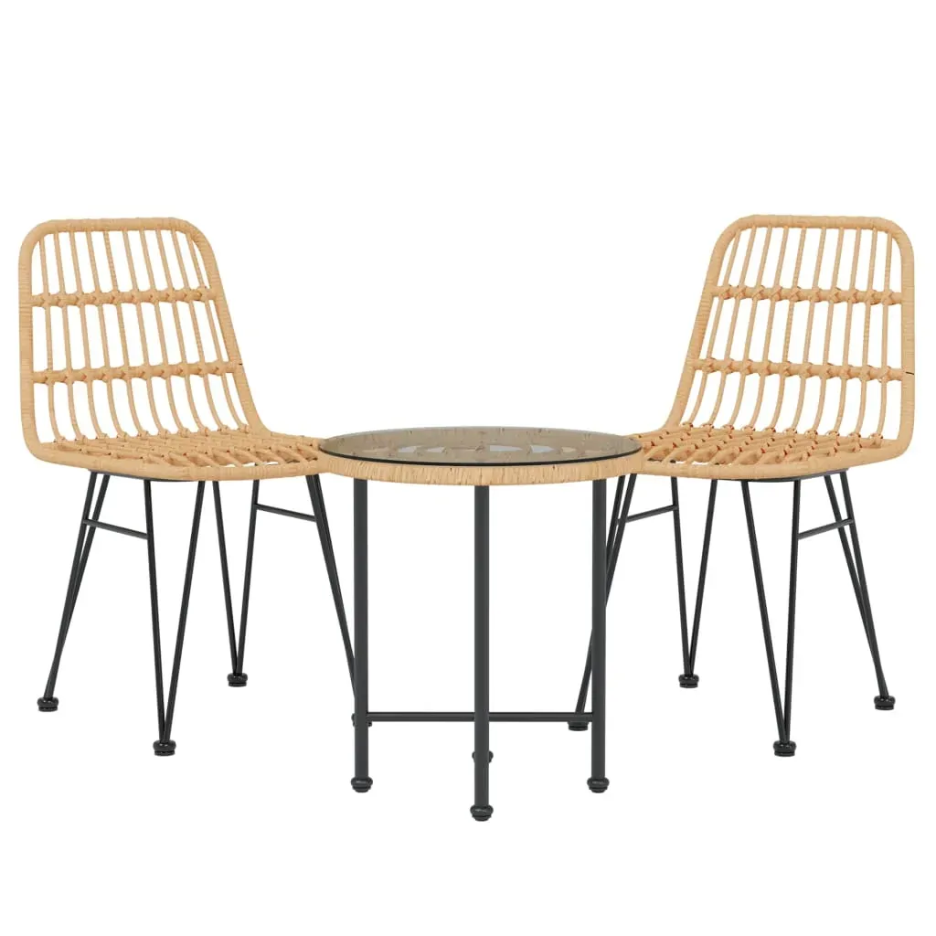 3 Piece Garden Dining Set Poly Rattan Price