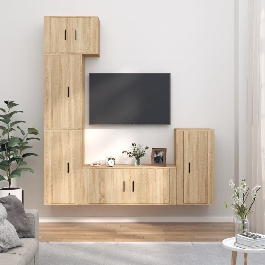 5 Piece TV Cabinet Set Engineered Wood Price