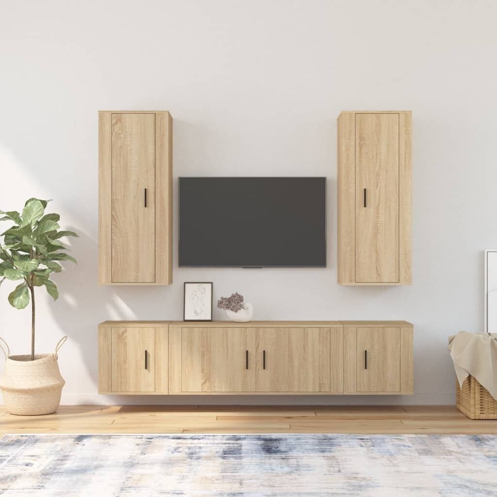 5 Piece TV Cabinet Set Engineered Wood Price