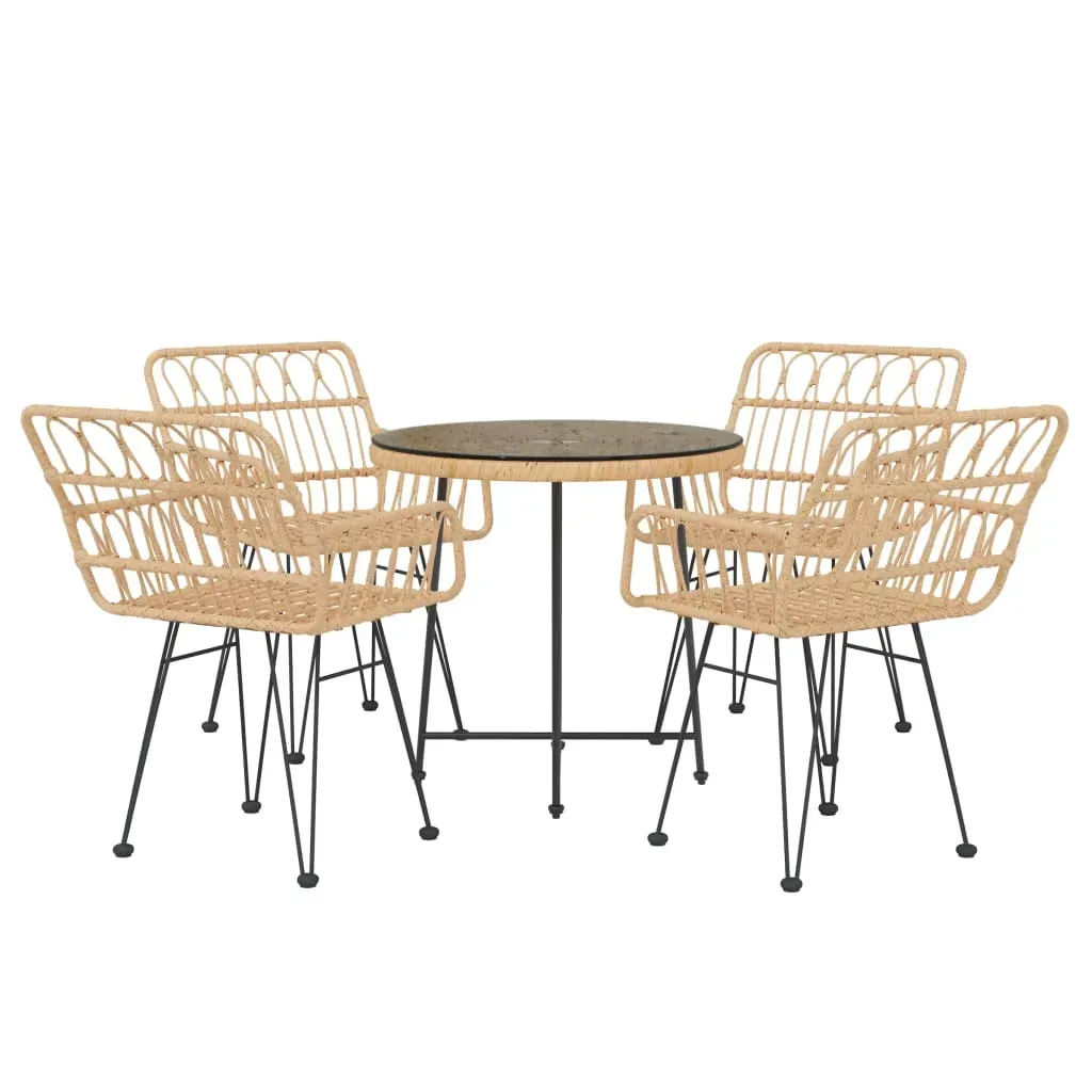 5 Piece Garden Dining Set Poly Rattan Price