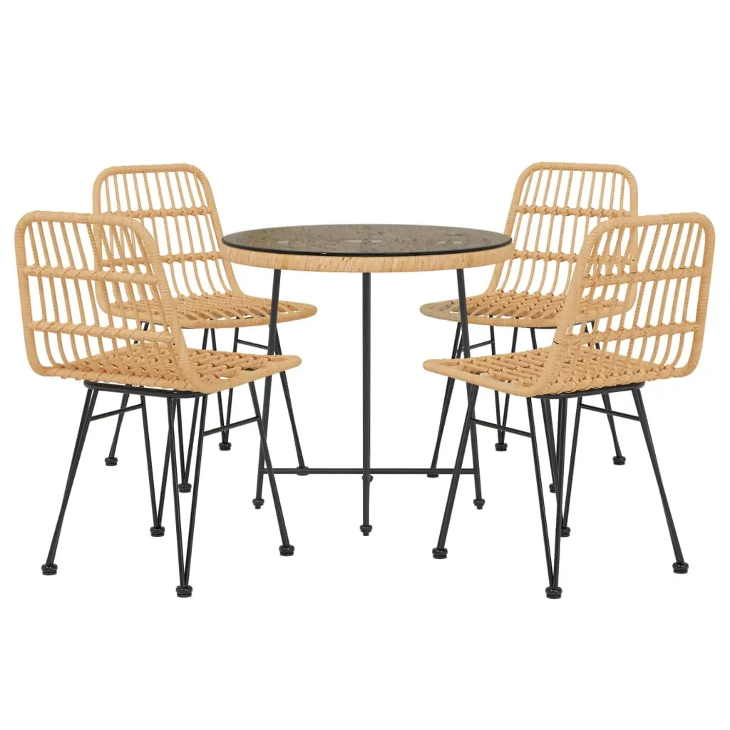 5 Piece Garden Dining Set Poly Rattan Price