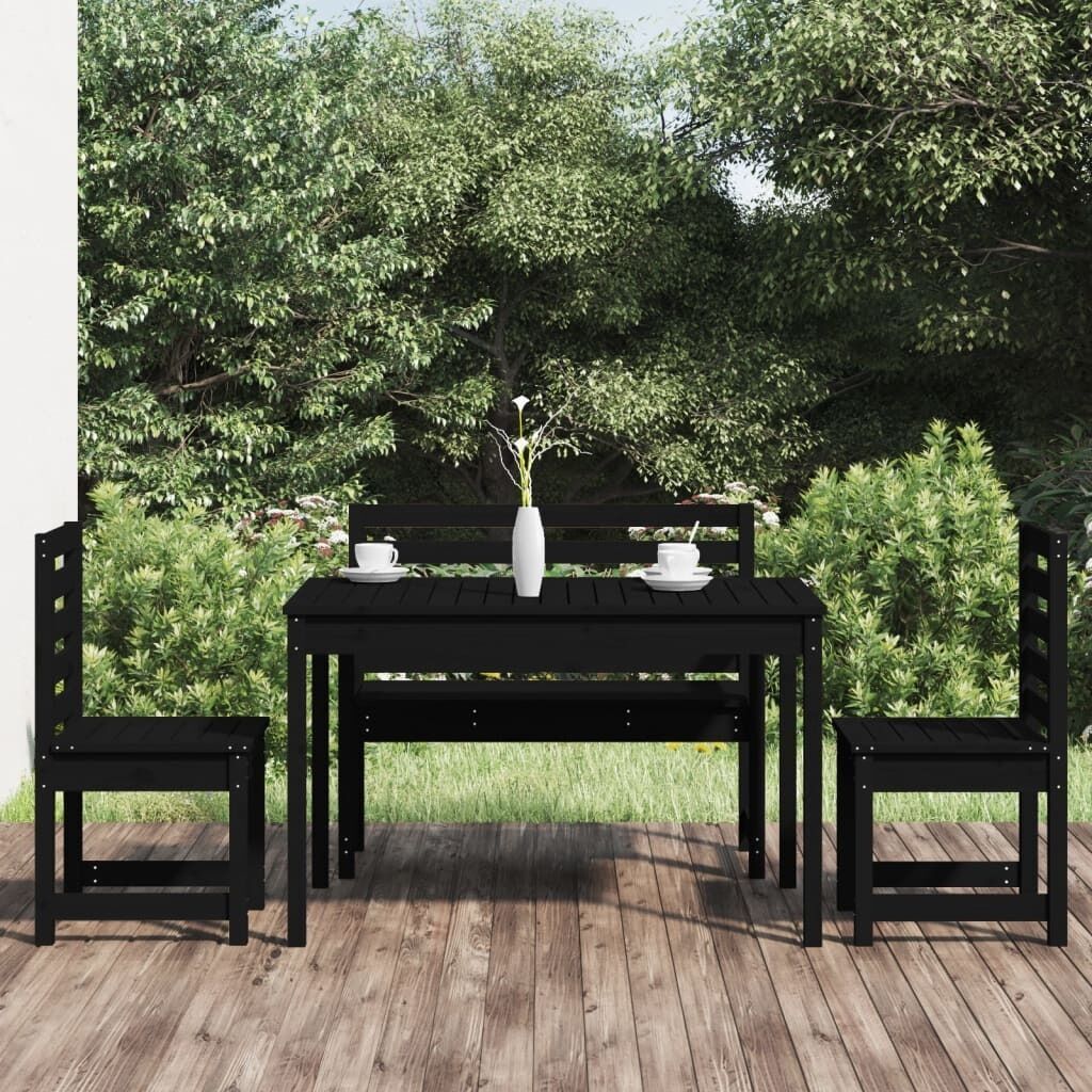 4 Piece Garden Dining Set Solid Pine Wood Price