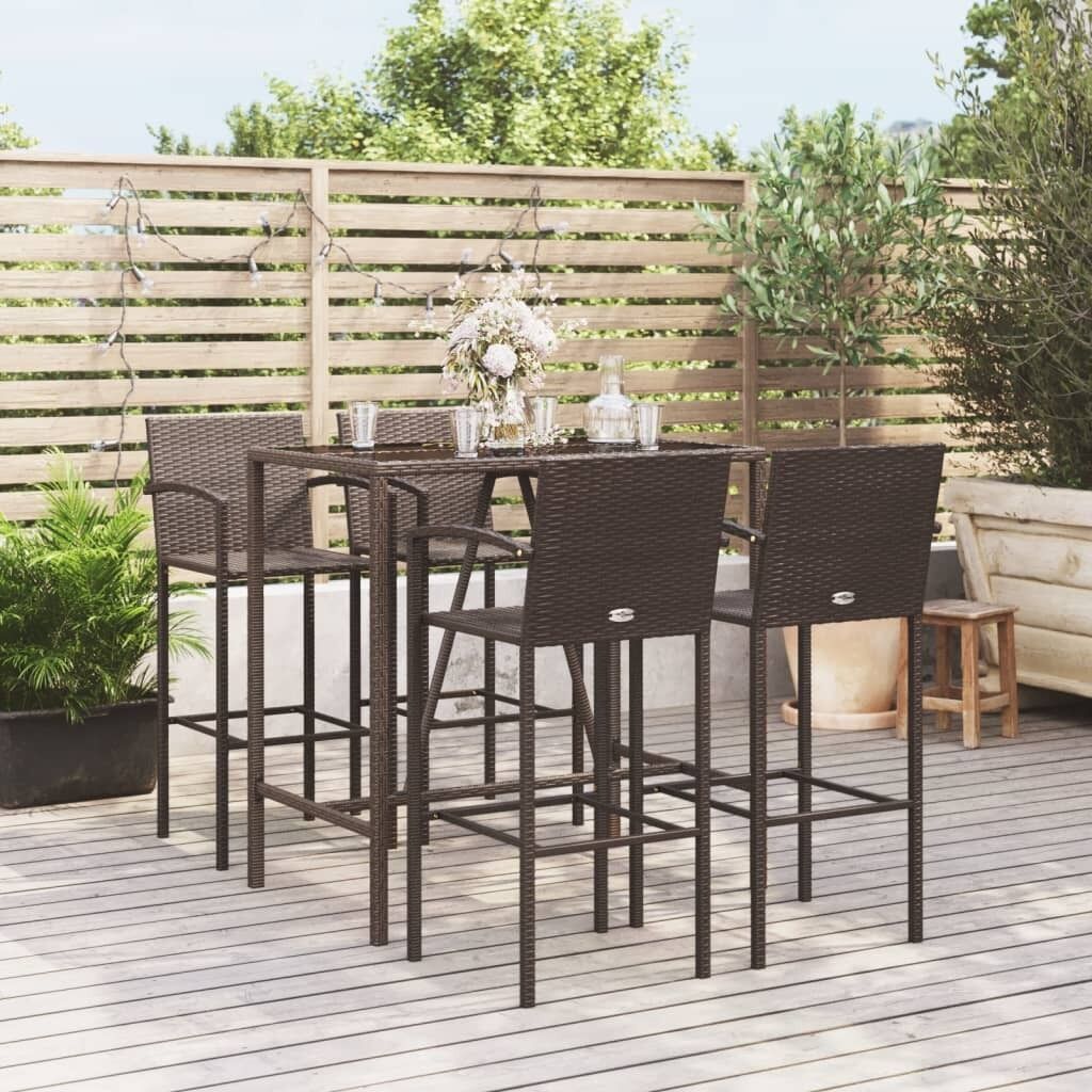 Garden Bar Set Poly Rattan Price