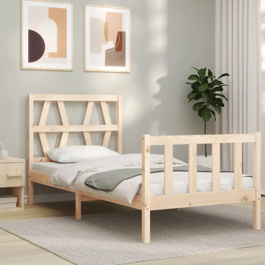 Bed Frame with Headboard Solid Wood Price