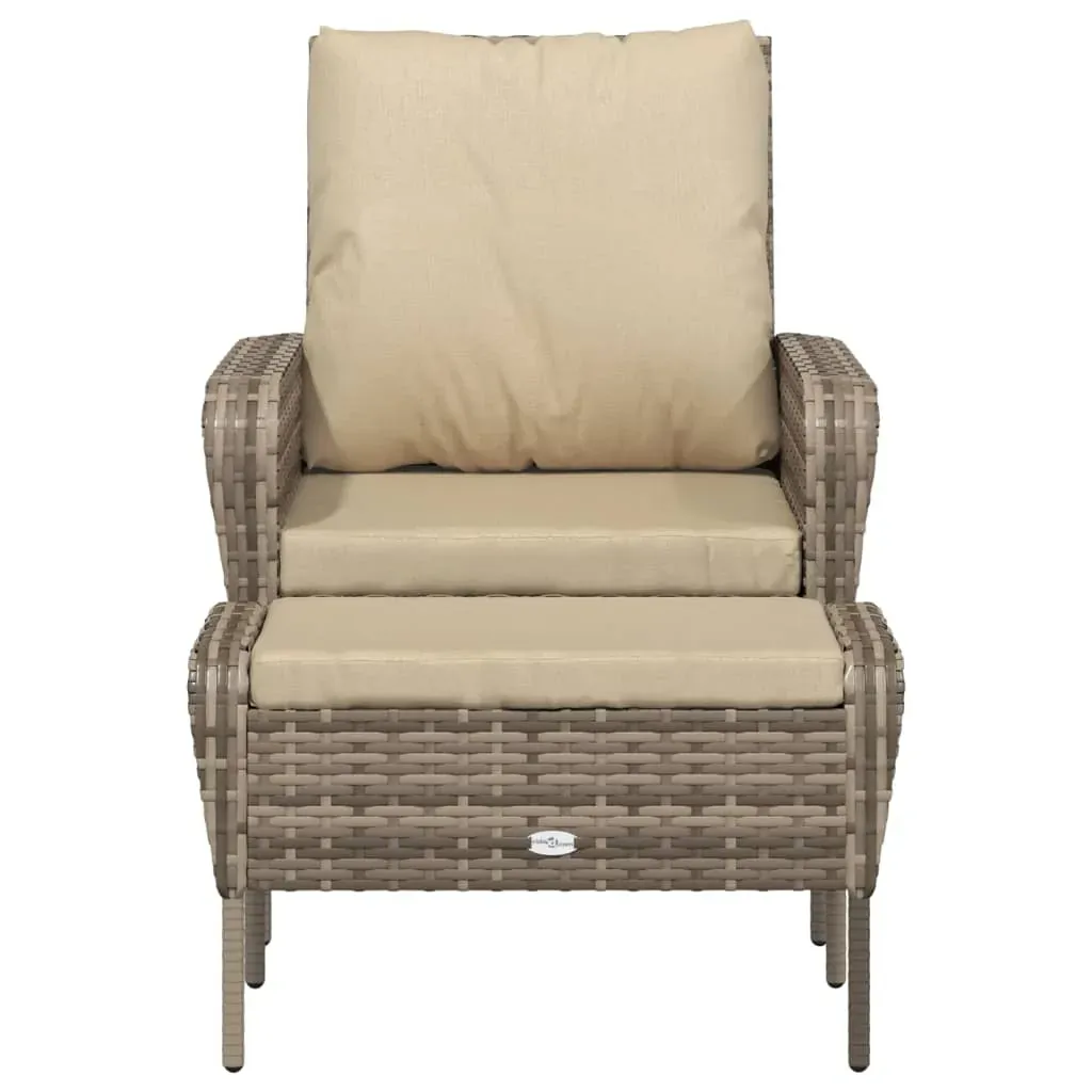 Garden Chair with Footstool Poly Rattan Price