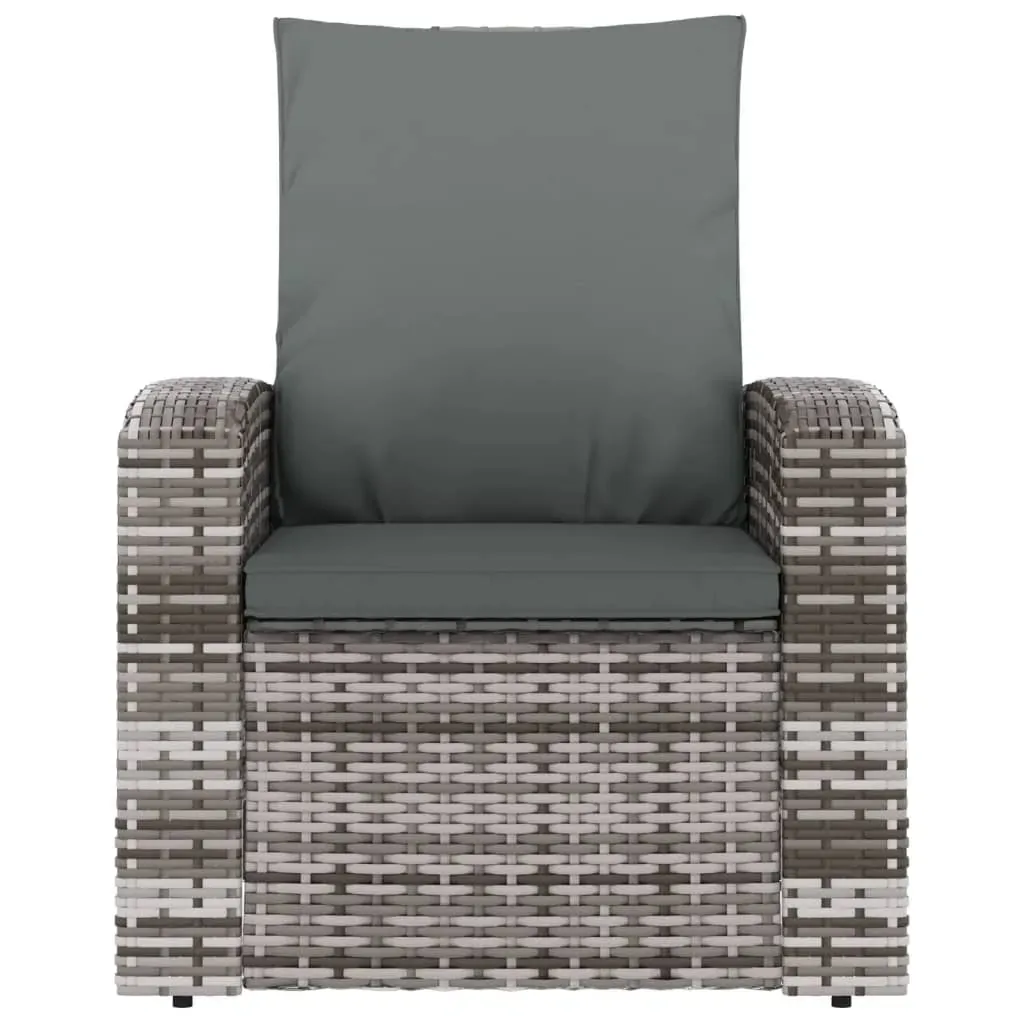 Garden Reclining Chair with Cushions Poly Rattan Price