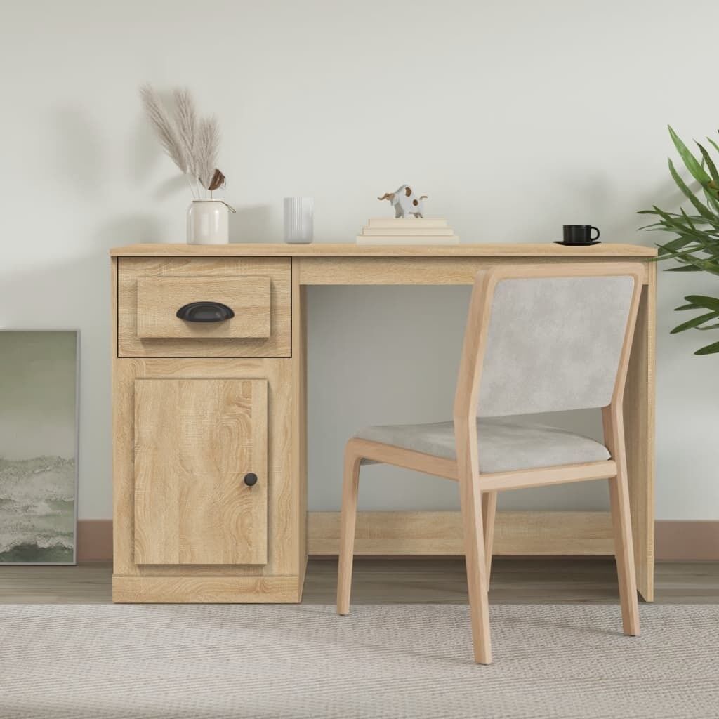 Desk with Drawer 115x50x75 cm Engineered Wood Price