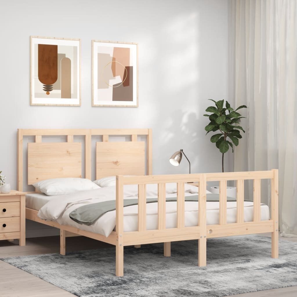 Bed Frame with Headboard Solid Wood Price