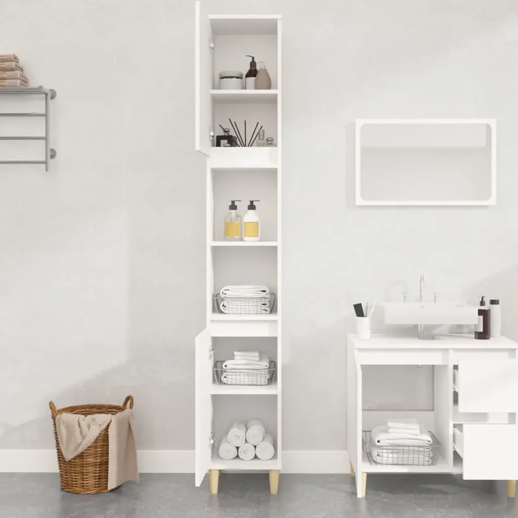 Bathroom Cabinet 30x30x190 cm Engineered Wood Price