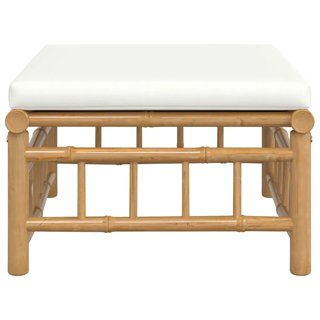 Garden Footstool with Cushion Bamboo Price